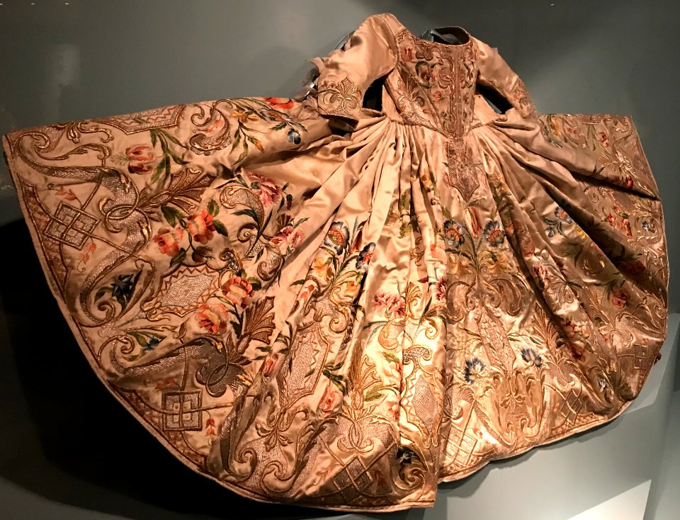 Child's Dress Embroidered with a Plant Motif