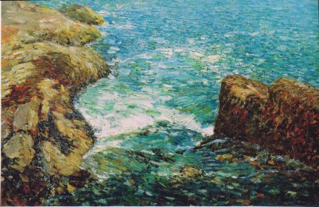 Childe Hassam - Brandung und Felsen - 1906
