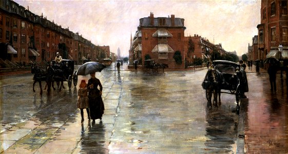 Childe Hassam - Rainy Day, Boston - Google Art Project