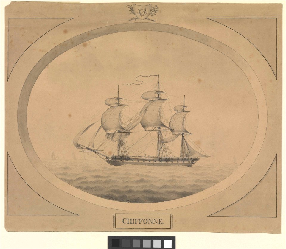 Chiffonne - The ship which Charles Adam took from the French at the Seychelles Islands RMG PW8000