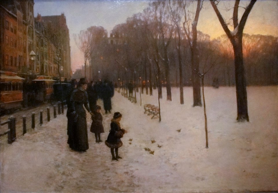 Childe Hassam, 'Boston Common at Twilight', 1885–86