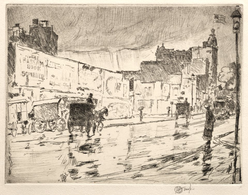 Childe Hassam (American, 1859-1935) - The Billboards, New York - 1938.77 - Cleveland Museum of Art