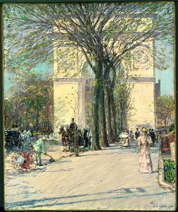 Childe Hassam - Washington Arch, Spring - Google Art Project