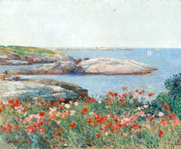 Childe Hassam, Poppies, Isles of Shoals, 1891. Free illustration for personal and commercial use.