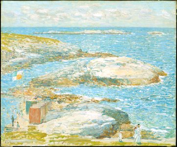 Childe Hassam - Bathing Pool, Appledore - 64.982 - Museum of Fine Arts. Free illustration for personal and commercial use.