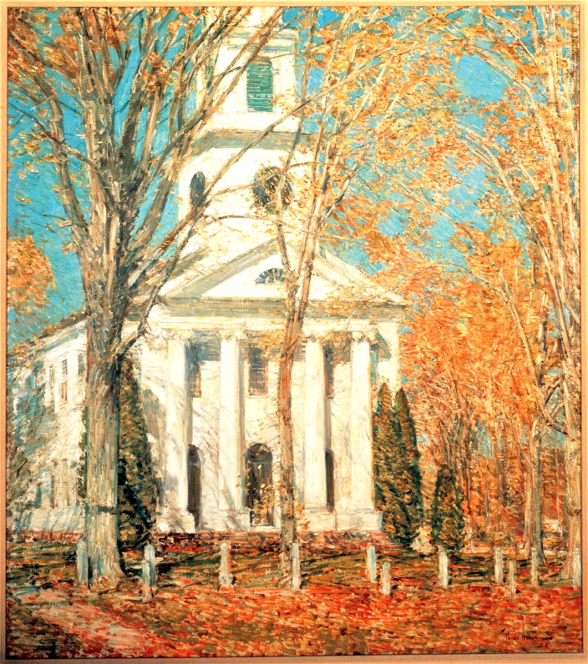 Childe Hassam - Church at Old Lyme, Connecticut - 1909-6 - Albright–Knox Art Gallery
