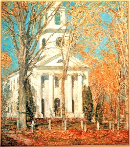 Childe Hassam - Church at Old Lyme, Connecticut - 1909-6 - Albright–Knox Art Gallery