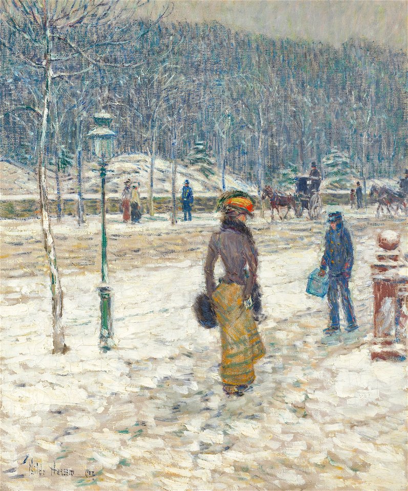 Childe Hassam - New York Street - 1980.289 - Art Institute of Chicago