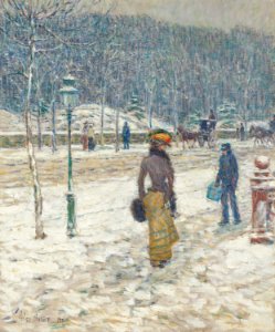 Childe Hassam - New York Street - 1980.289 - Art Institute of Chicago