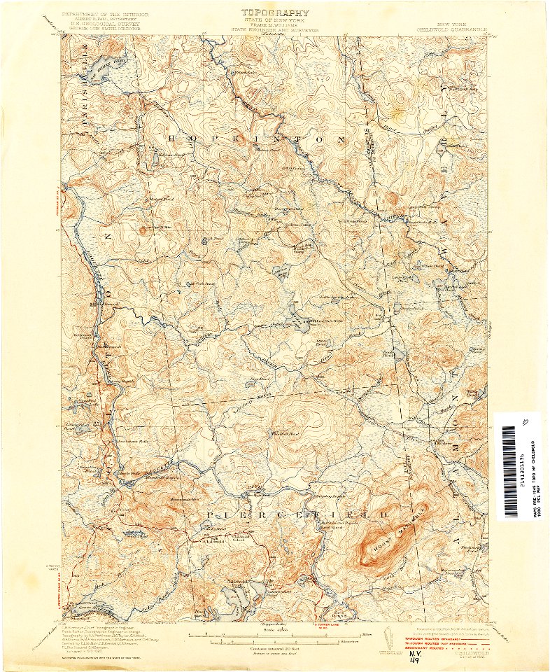 Childwold New York USGS topo map 1920
