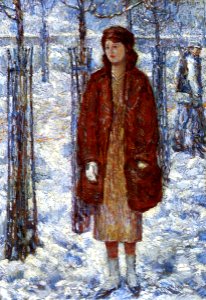 Childe Hassam The Snowy Winter of 1918. Free illustration for personal and commercial use.