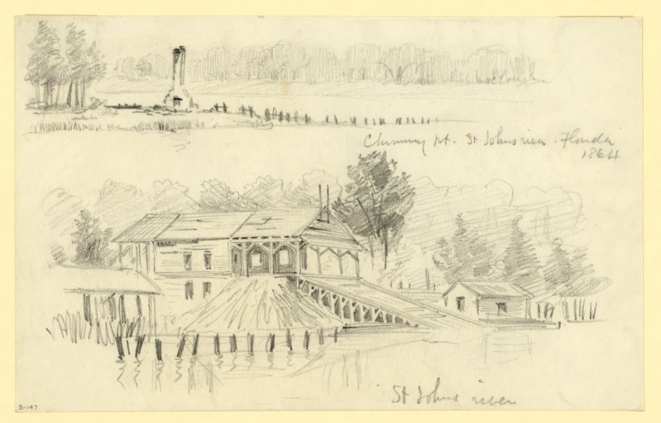 Chimney Pt. St. Johns river, Florida, 1864 (and) St Johns river LCCN2004660550