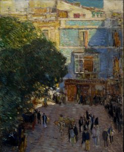Childe Hassam, American (1859-1935) - Square at Sevilla - A128 - Hispanic Society of America