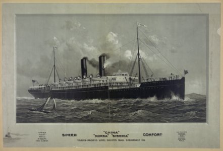 China Korea Siberia speed comfort trans-pacific line, Pacific Mail Steamship Co LCCN2003677860