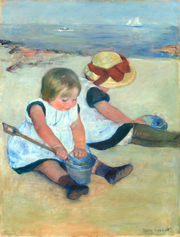 Children Playing on the Beach A14816