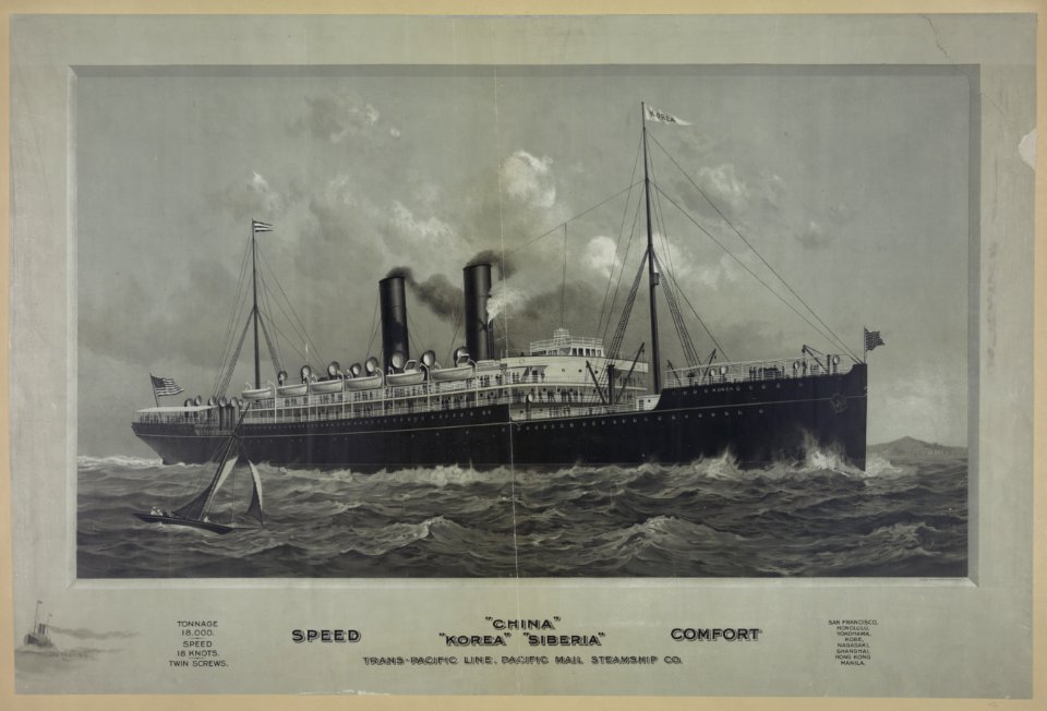 China Korea Siberia speed comfort trans-pacific line, Pacific Mail Steamship Co LCCN2003677860