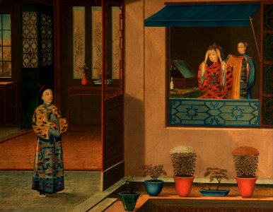 Chinese School - A Lady Adjusting Her Headdress - 500460 - National Trust