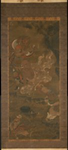 Chinese, Yuan dynasty (1279–1368) - Arhat Taming the Dragon - Google Art Project