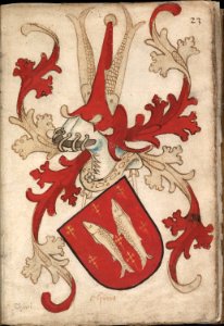 Chini - Chiny - Wapenboek Nassau-Vianden - KB 1900 A 016, folium 23r