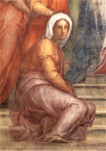 Chiostro dei voti, pontormo, visitazione, dett