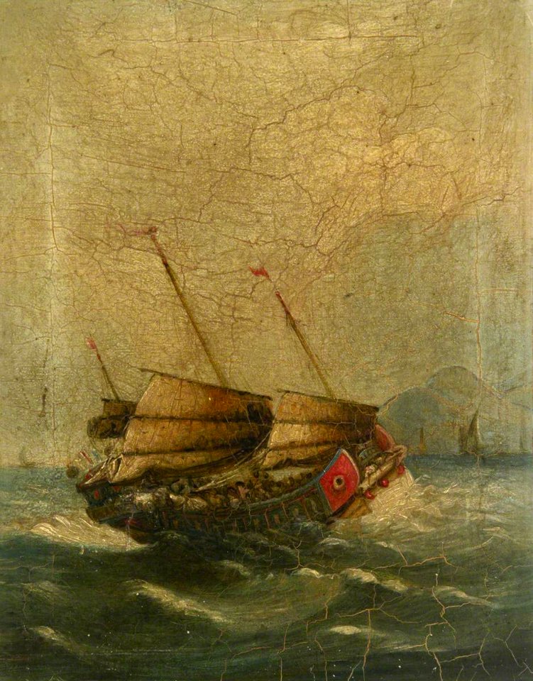 Chinese School - A Junk in a Heavy Sea - BHC1168 - Royal Museums Greenwich