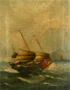 Chinese School - A Junk in a Heavy Sea - BHC1168 - Royal Museums Greenwich
