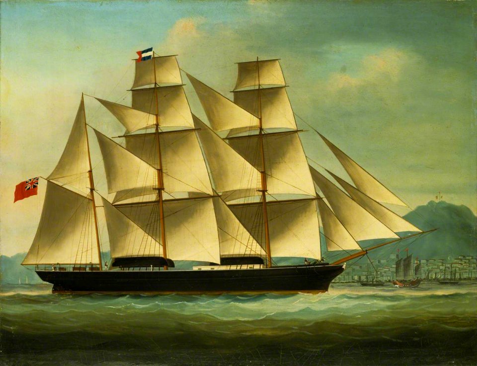 Chinese School - A Clipper in Chinese Waters - BHC1172 - Royal Museums Greenwich