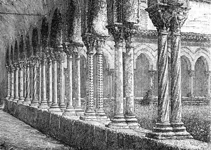 Chiostro di Monreale (xilografia)