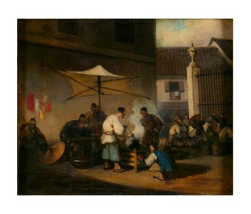 Chinese Street Scene at Macao