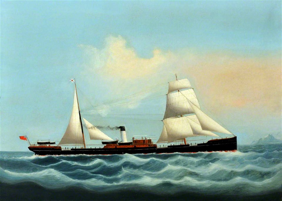 Chinese School - A British Merchant Steamship in the China Seas - BHC1243 - Royal Museums Greenwich