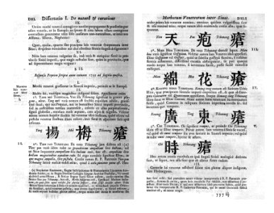Chinesische Piktogramme in Astruc 1740 a