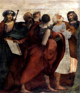 Chiostro dei voti, pontormo, assunzione della vergine, dett