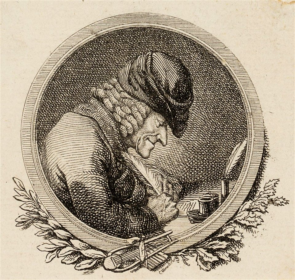 Chodowiecki - Voltaire am Schreibtisch. 1778