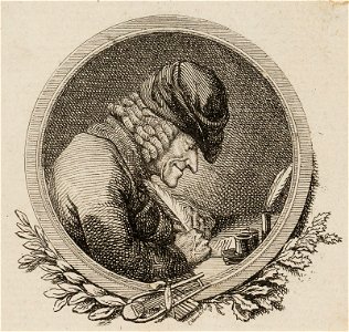 Chodowiecki - Voltaire am Schreibtisch. 1778