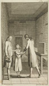 Chodowiecki Zwei Männer und ein Knabe in einem Archiv