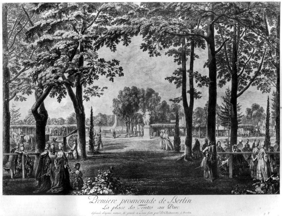 Chodowiecki, Zelten im Tiergarten, 1772