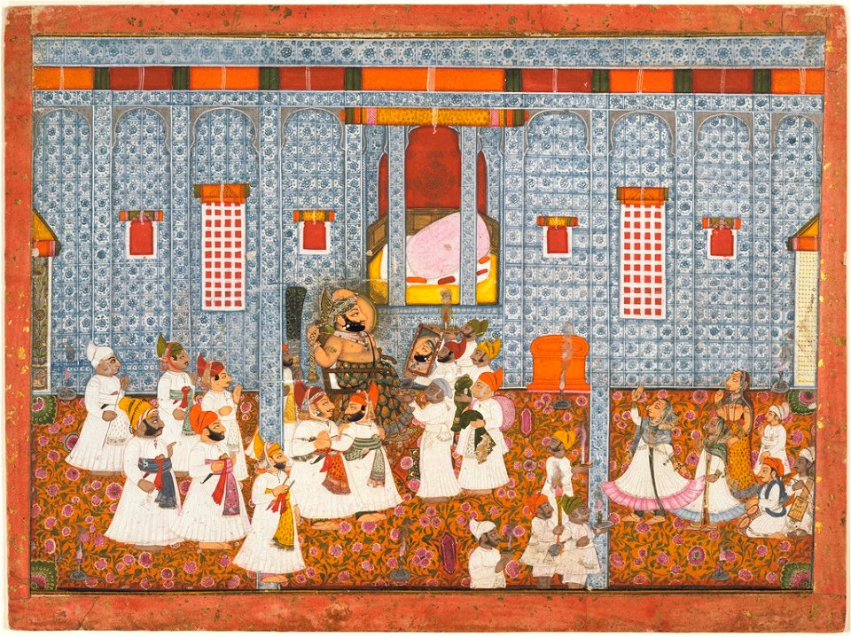 Chokha - Maharana Bhim Singh of Mewar Ties His Turban - 1999.303 - Harvard Art Museums