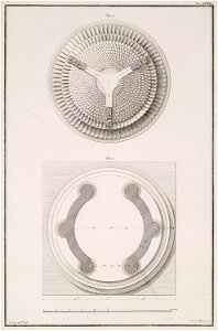 Choregic monument of Lysicrates- 1 Plan of the base 2 Plan of the ceiling - Le Roy Julien David - 1770