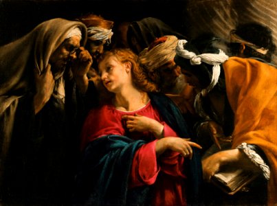 Christ amongst the Doctors, oil on canvas painting by Orazio Borgianni