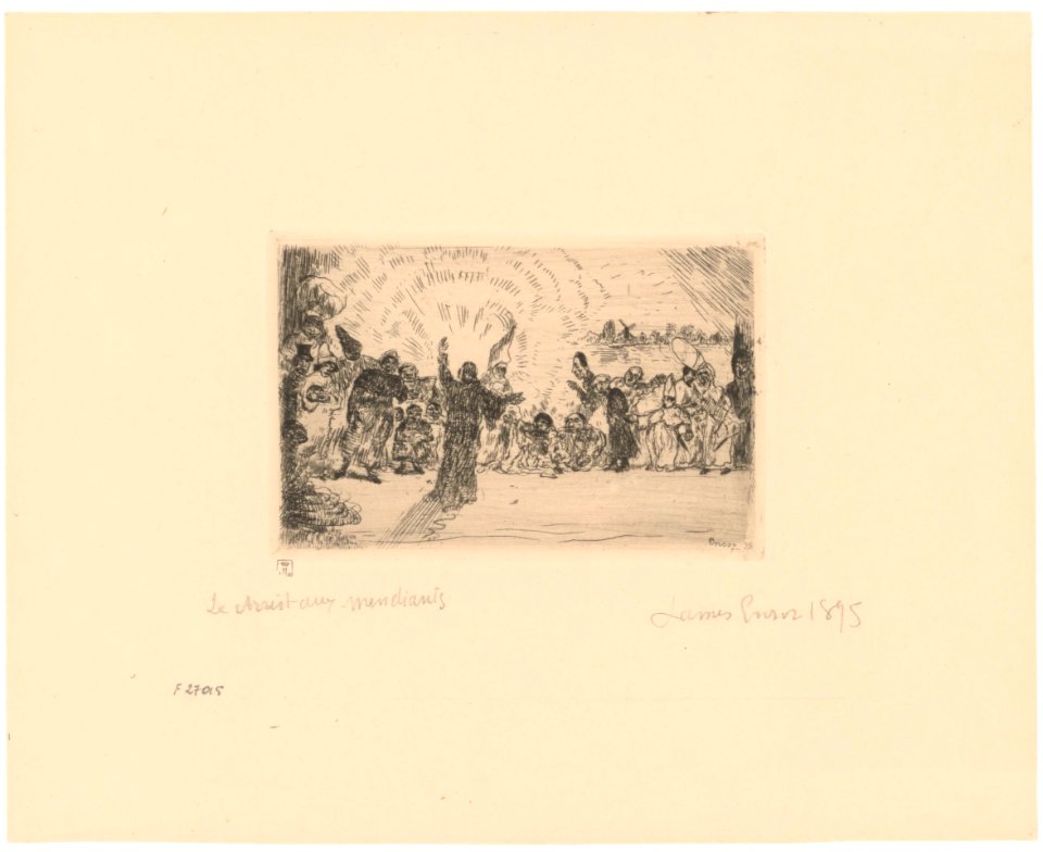 Christ among the Beggards, print by James Ensor, 1895, Prints Department, Royal Library of Belgium, F. 27015