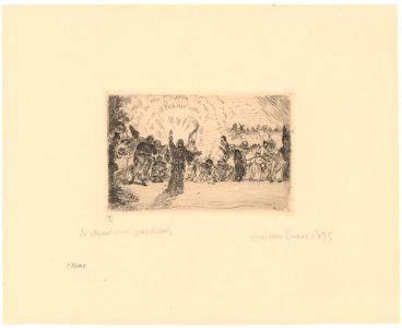 Christ among the Beggards, print by James Ensor, 1895, Prints Department, Royal Library of Belgium, F. 27015