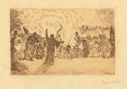 Christ among the Beggards, print by James Ensor, 1895, Prints Department, Royal Library of Belgium, S. II 133102