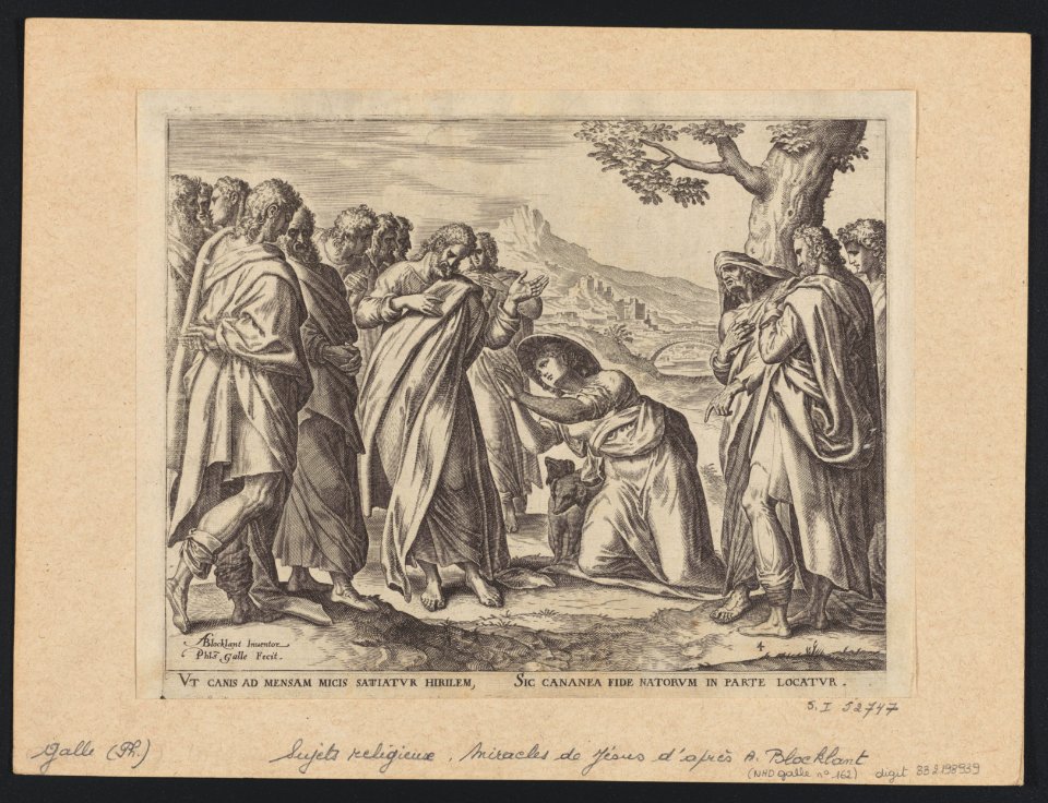 Christ And The Woman of Cana print by Anthonie Blocklandt van Montfoort, NHD 162- S.I 52747, Prints Department, Royal Library of Belgium