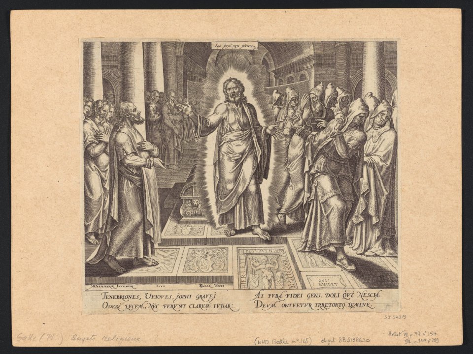 Christ as The Light of The World 1564 print by Maarten van Heemskerck, S.I 54319, Prints Department, Royal Library of Belgium
