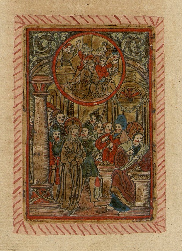 Christ before the High Priest Caiaphas ca.1519 print by Master S., S.V 89067, Prints Department, Royal Library of Belgium