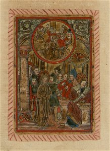 Christ before the High Priest Caiaphas ca.1519 print by Master S., S.V 89067, Prints Department, Royal Library of Belgium