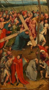 Christ Carrying the Cross, ca. 1500. Free illustration for personal and commercial use.