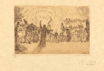 Christ among the Beggards, print by James Ensor, 1895, Prints Department, Royal Library of Belgium, S. II 79735