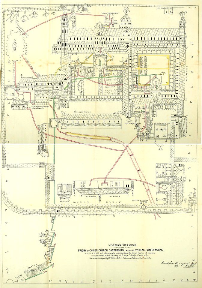 Christ Church Canterbury Willis 1868 Plate 1 archaeologiacant07kent 0 0303