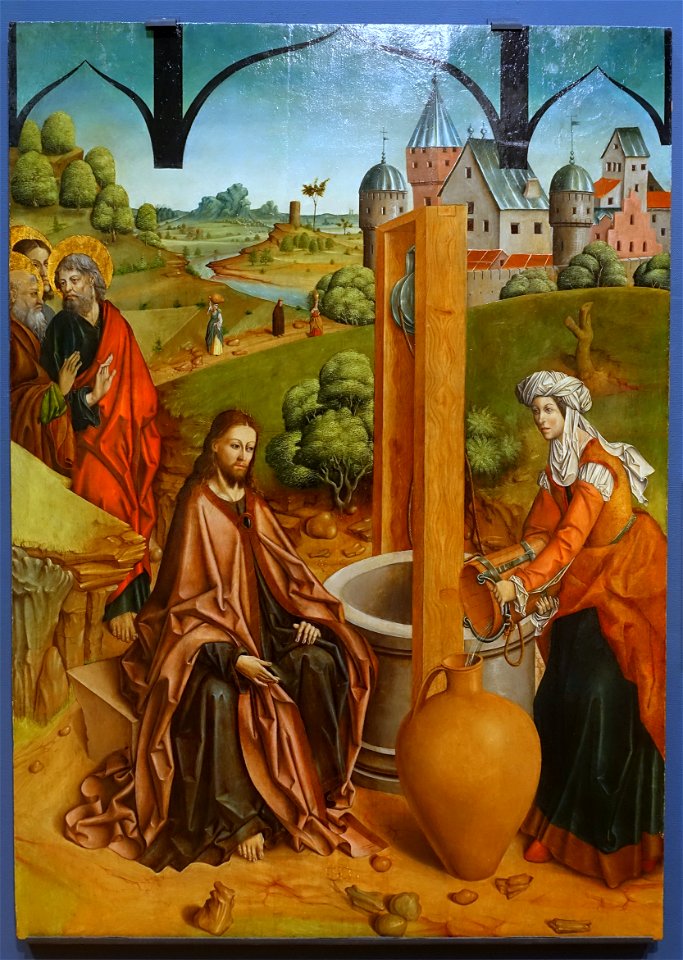 Christ and the Samaritan Woman by Fernando Gallego, 1480-1488, oil on panel - University of Arizona Museum of Art - University of Arizona - Tucson, AZ - DSC08342